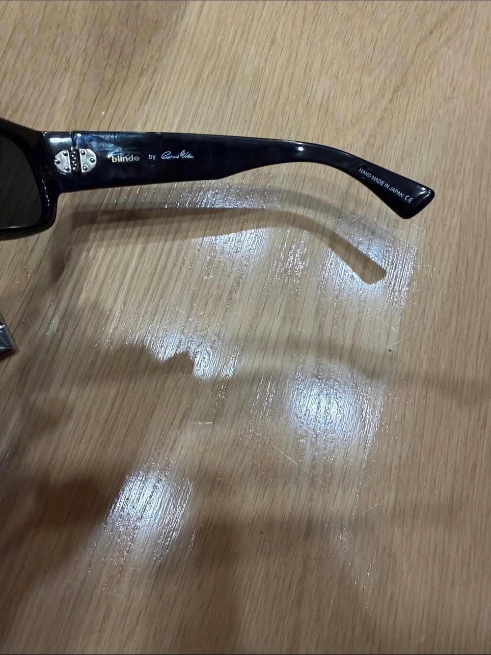 Vintage Blinde by Richard Walker Men's Rectangular Sunglasses with case & cloth